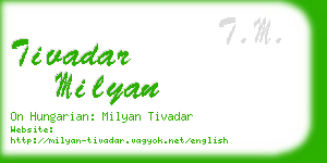 tivadar milyan business card